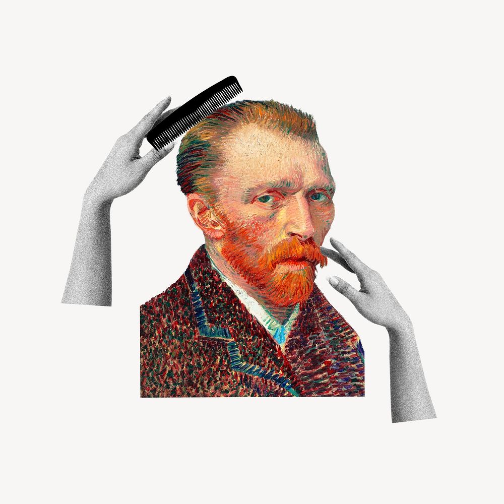 Hair salon Van Gogh mixed media illustration. Remixed by rawpixel.