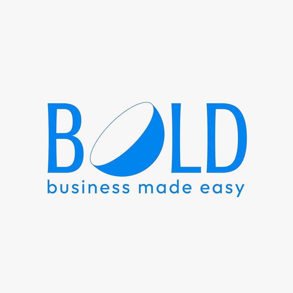 Simple blue business logo clipart vector