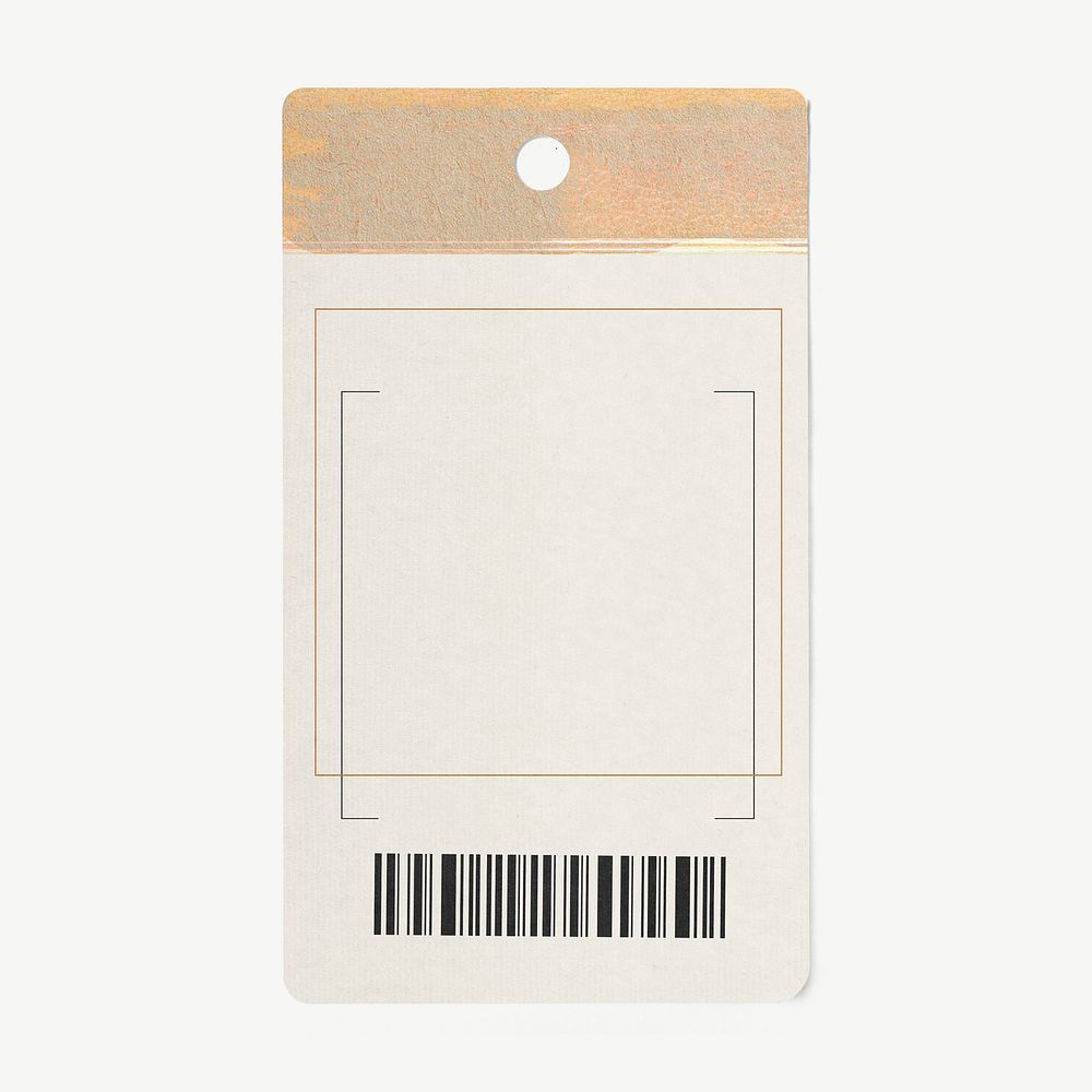 Label tag mockup, minimal stationery design psd