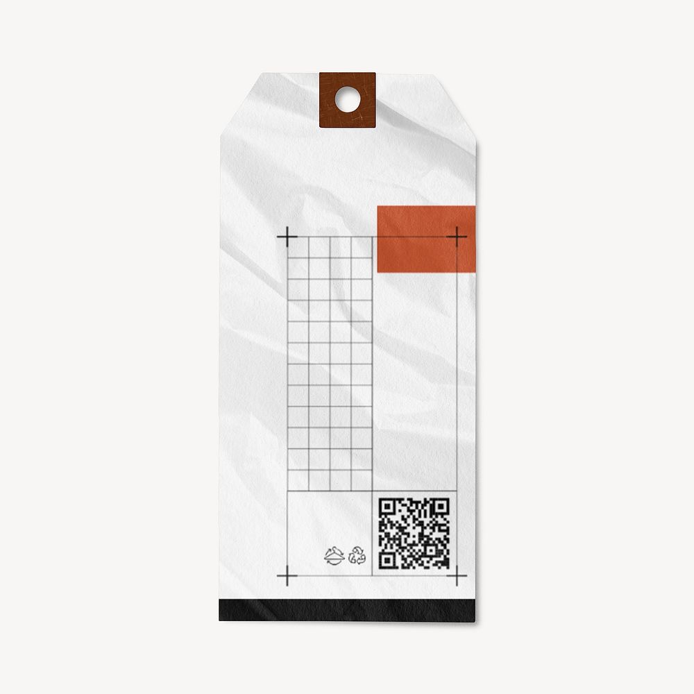 Clothing label, QR code collage element