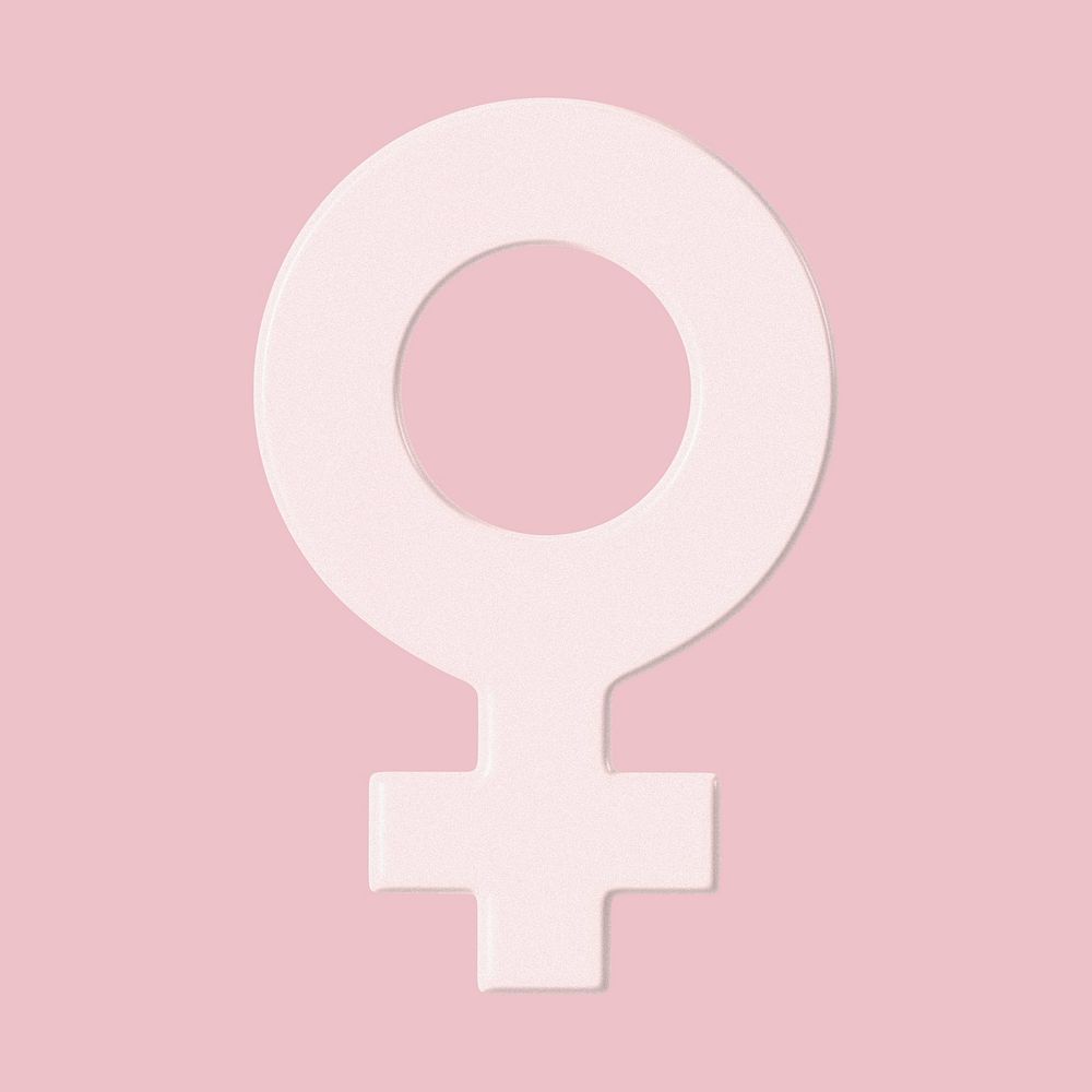 Females gender symbol collage element psd