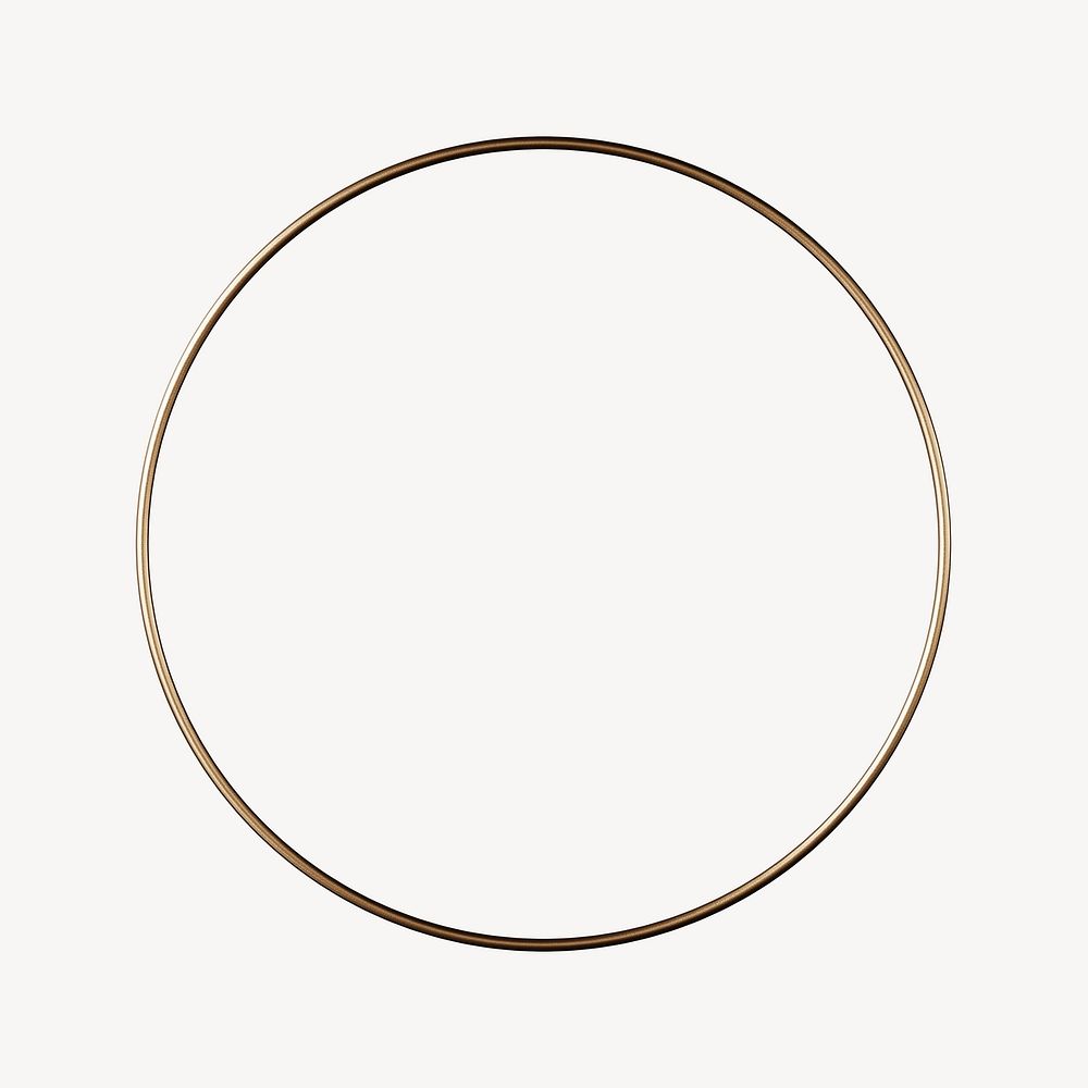 3D circle frame, round shape