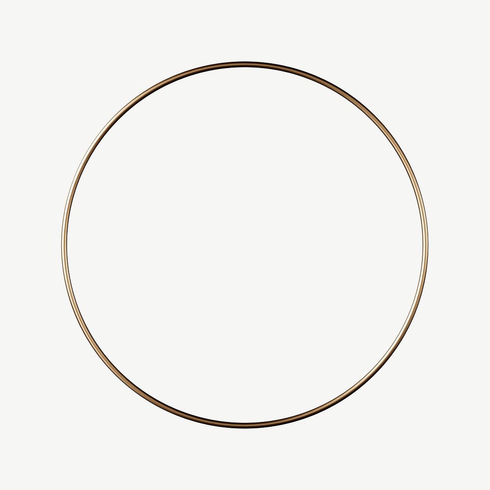 3D circle frame, round shape psd