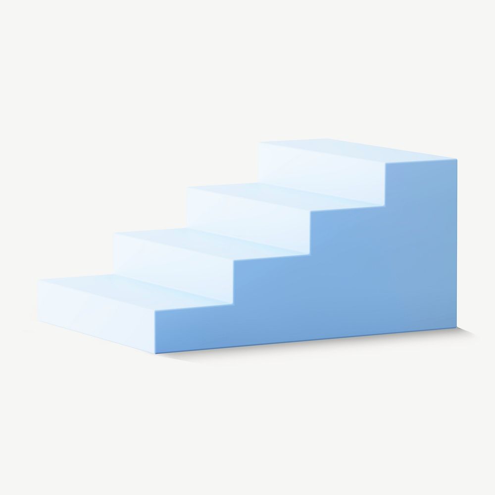 Blue stairs podium, 3D product display psd