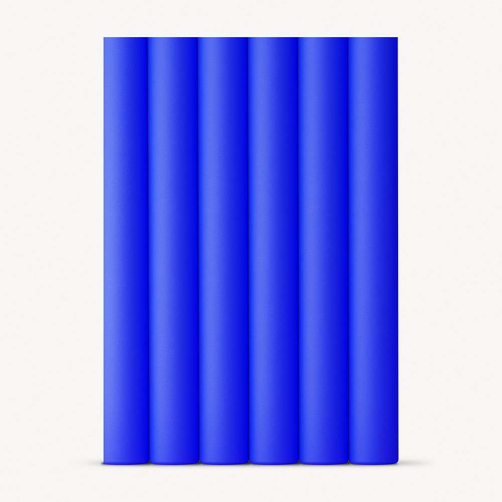 Blue wall paneling sample, 3D element