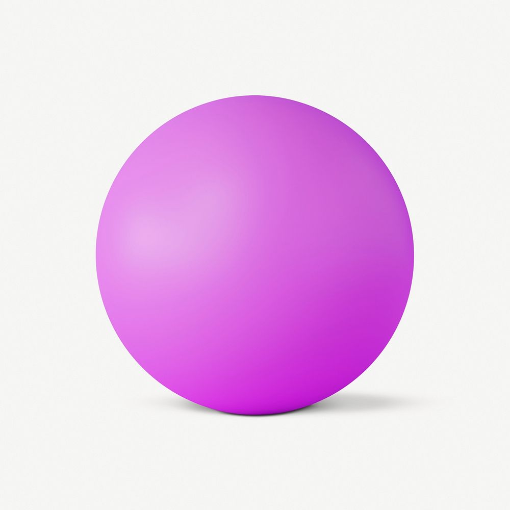 Pink ball shape, 3D rendering graphic psd