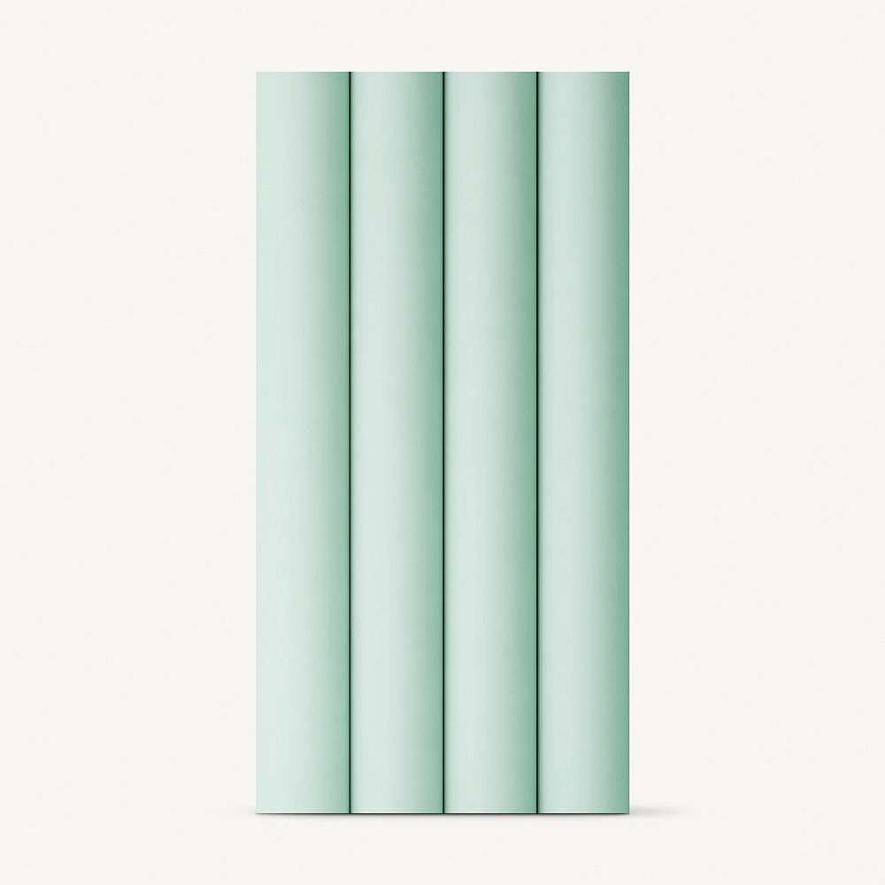 Green wall paneling sample, 3D element