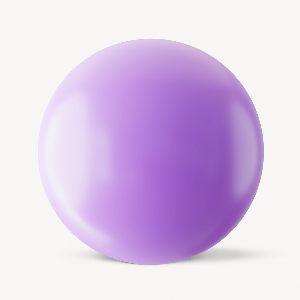 Purple circle shape, 3D rendering graphic