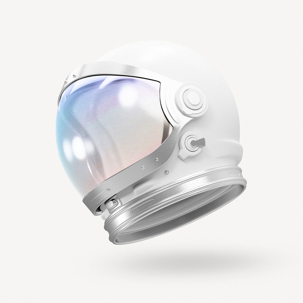 3D astronaut helmet, aesthetic collage element psd