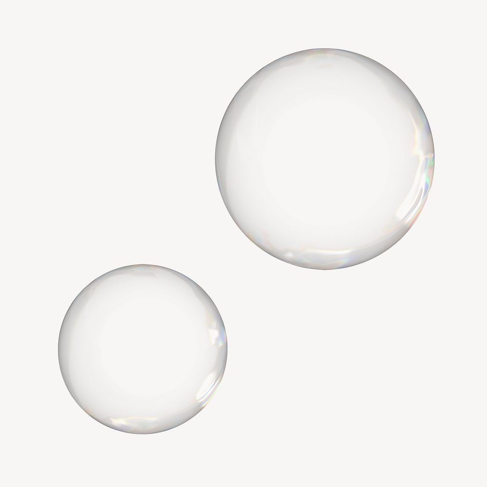 Transparent bubbles, 3D circle shape graphic
