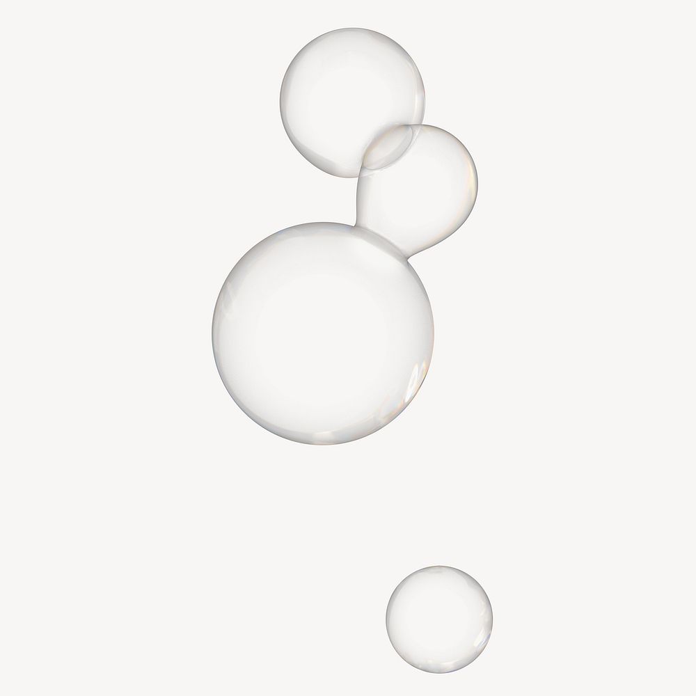 Transparent bubbles, 3D circle shape graphic