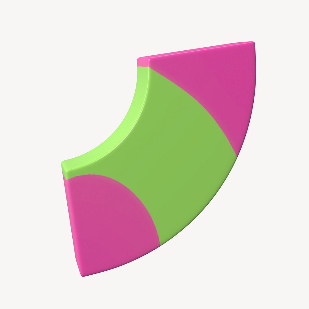 Colorful abstract shape, 3D geometric graphic