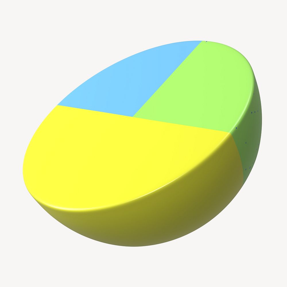 Yellow half-sphere shape, 3D geometric graphic