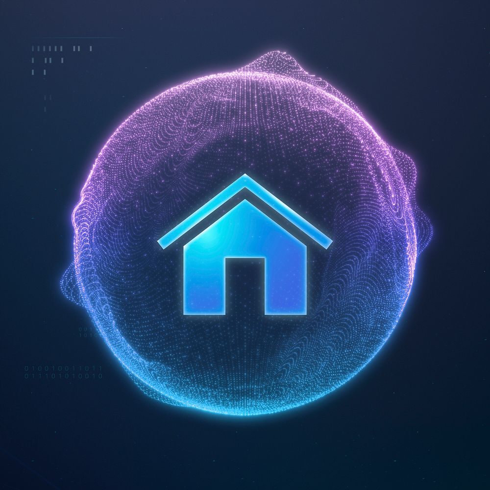 Home bubble symbol element psd