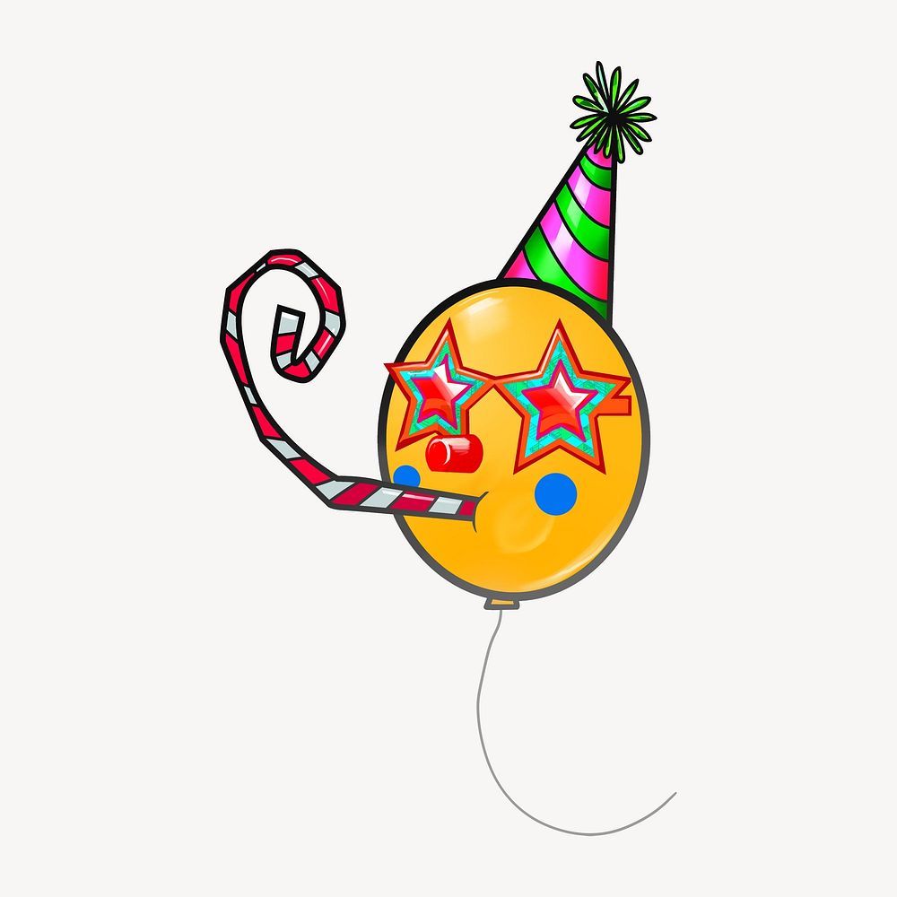Funky party balloon graphic