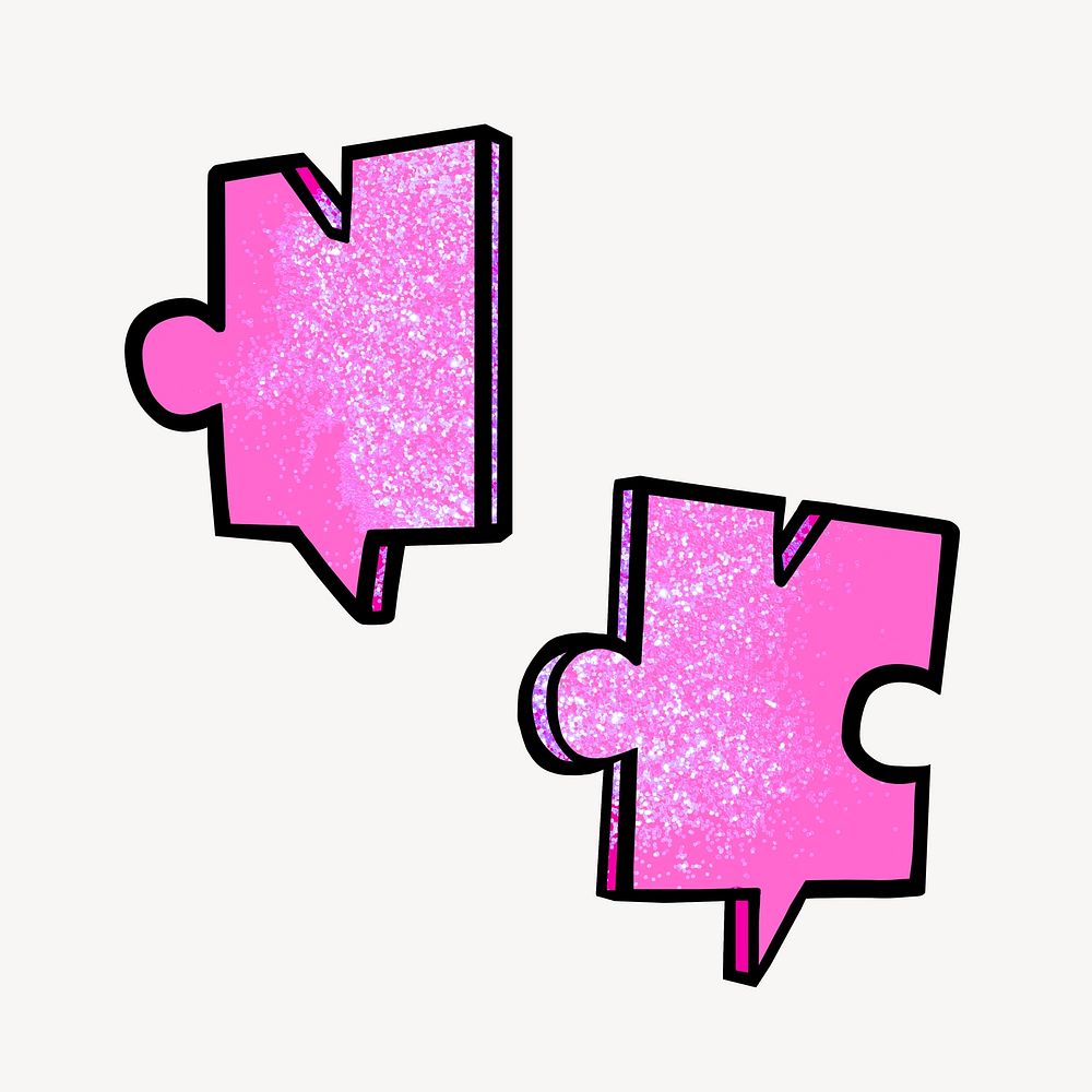 Pink puzzle piece illustration