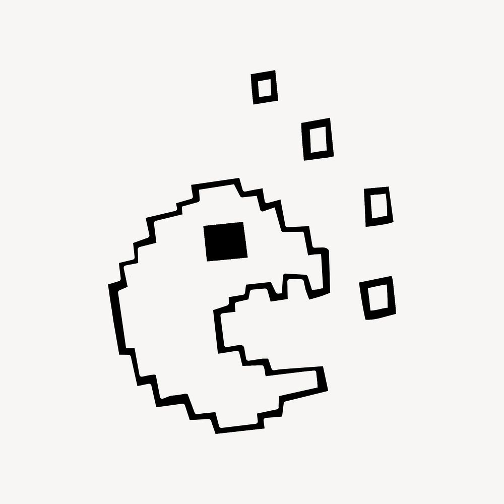 8-bit pixel monster clipart psd