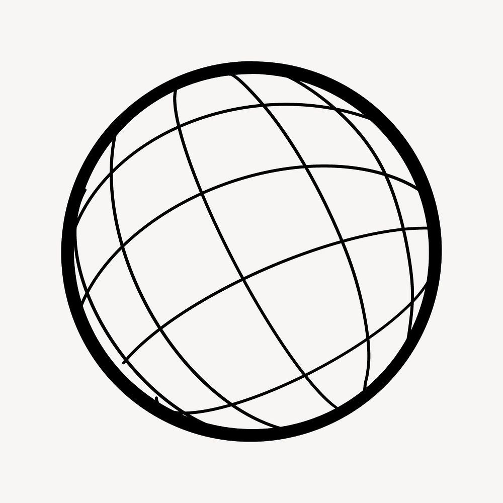 Grid globe communication clipart vector