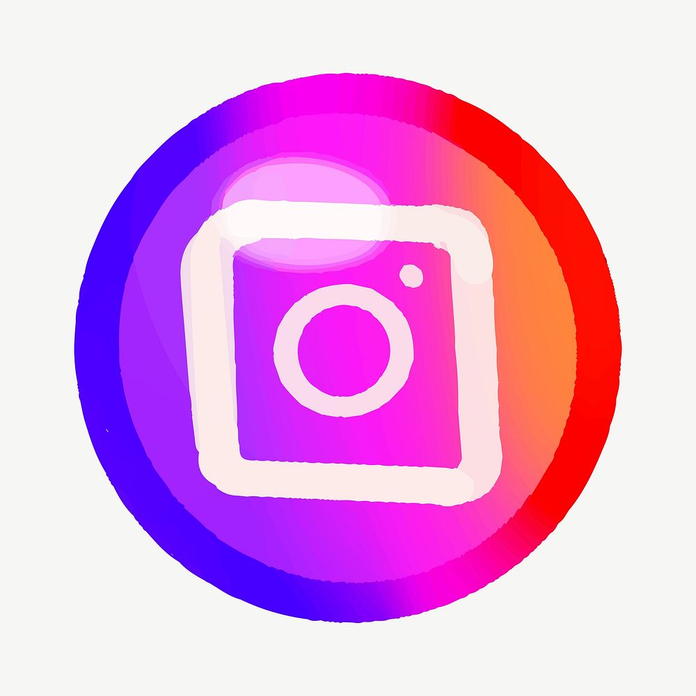 Instagram icon for social media in cute design psd. 12 JANUARY 2023 - BANGKOK, THAILAND