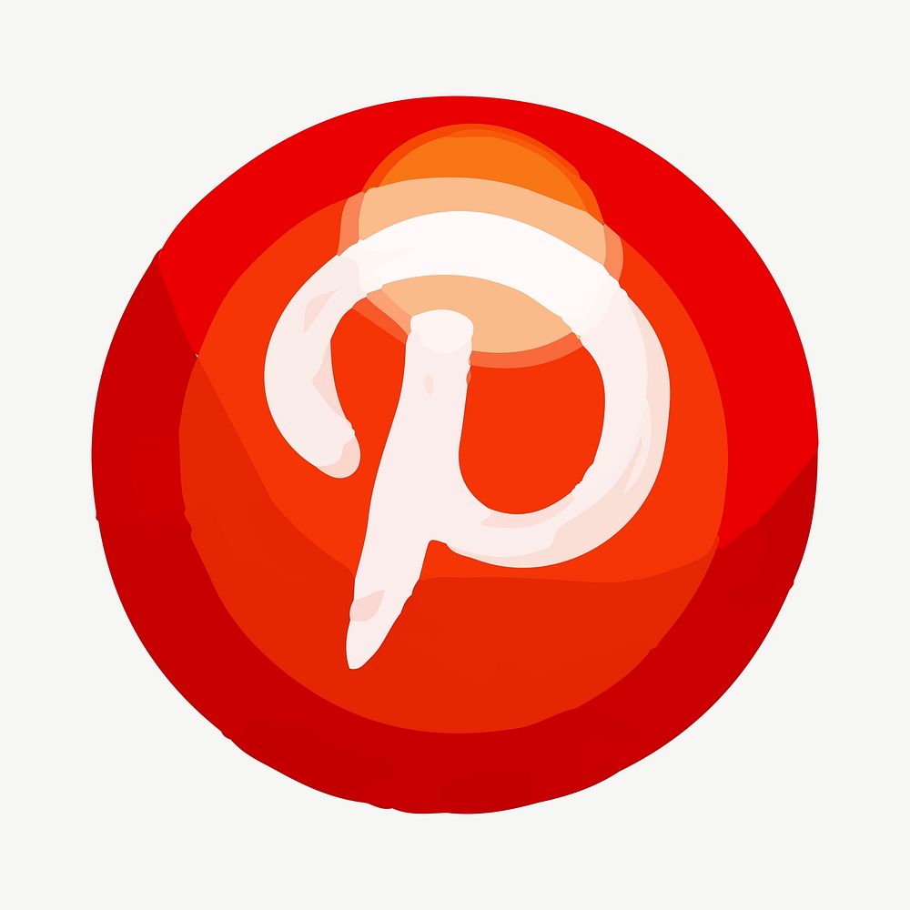 Pinterest icon for social media in cute design psd. 12 JANUARY 2023 - BANGKOK, THAILAND