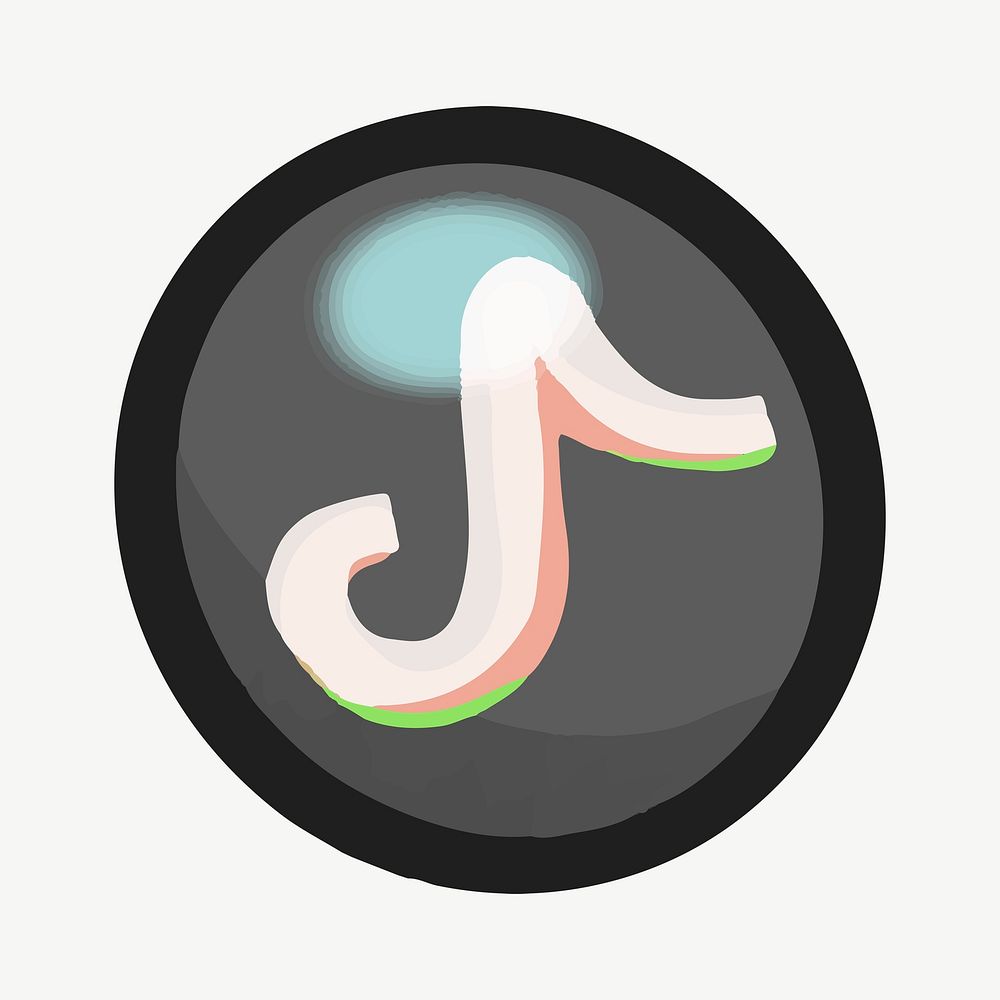 TikTok icon for social media in cute design psd. 12 JANUARY 2023 - BANGKOK, THAILAND