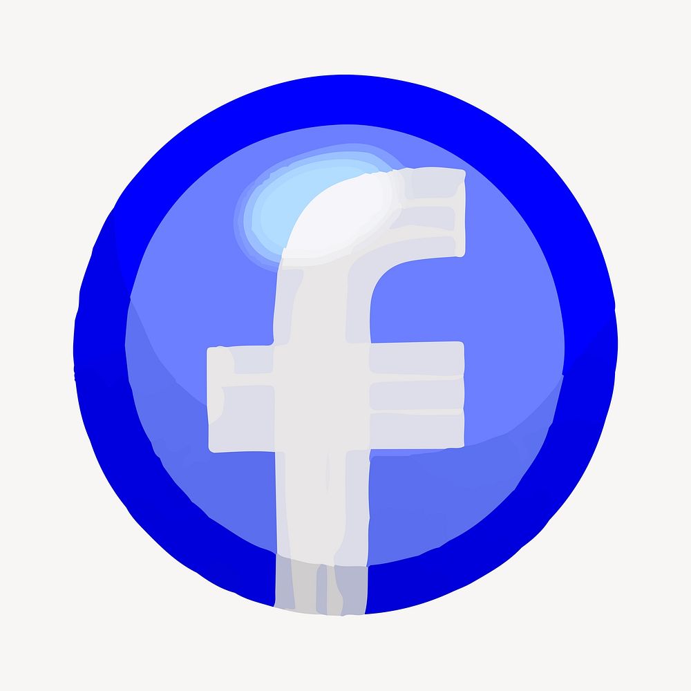 Facebook icon for social media in cute design. 12 JANUARY 2023 - BANGKOK, THAILAND