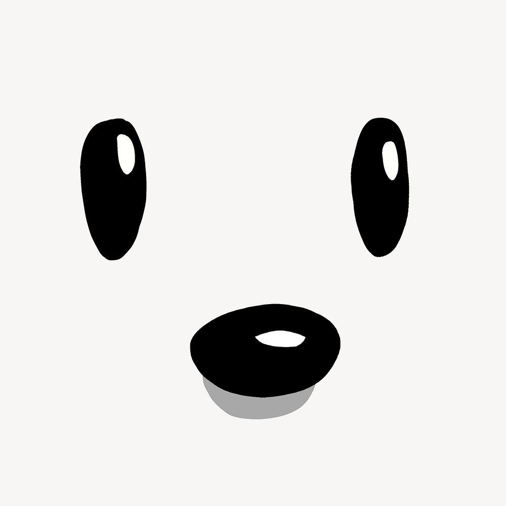 Dog face cartoon, cute expression graphic