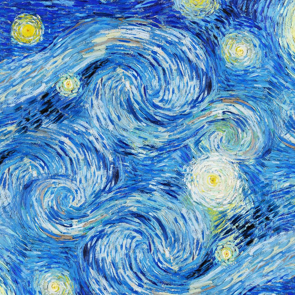 Van Gogh's Starry Night, famous artwork design, remixed by rawpixel