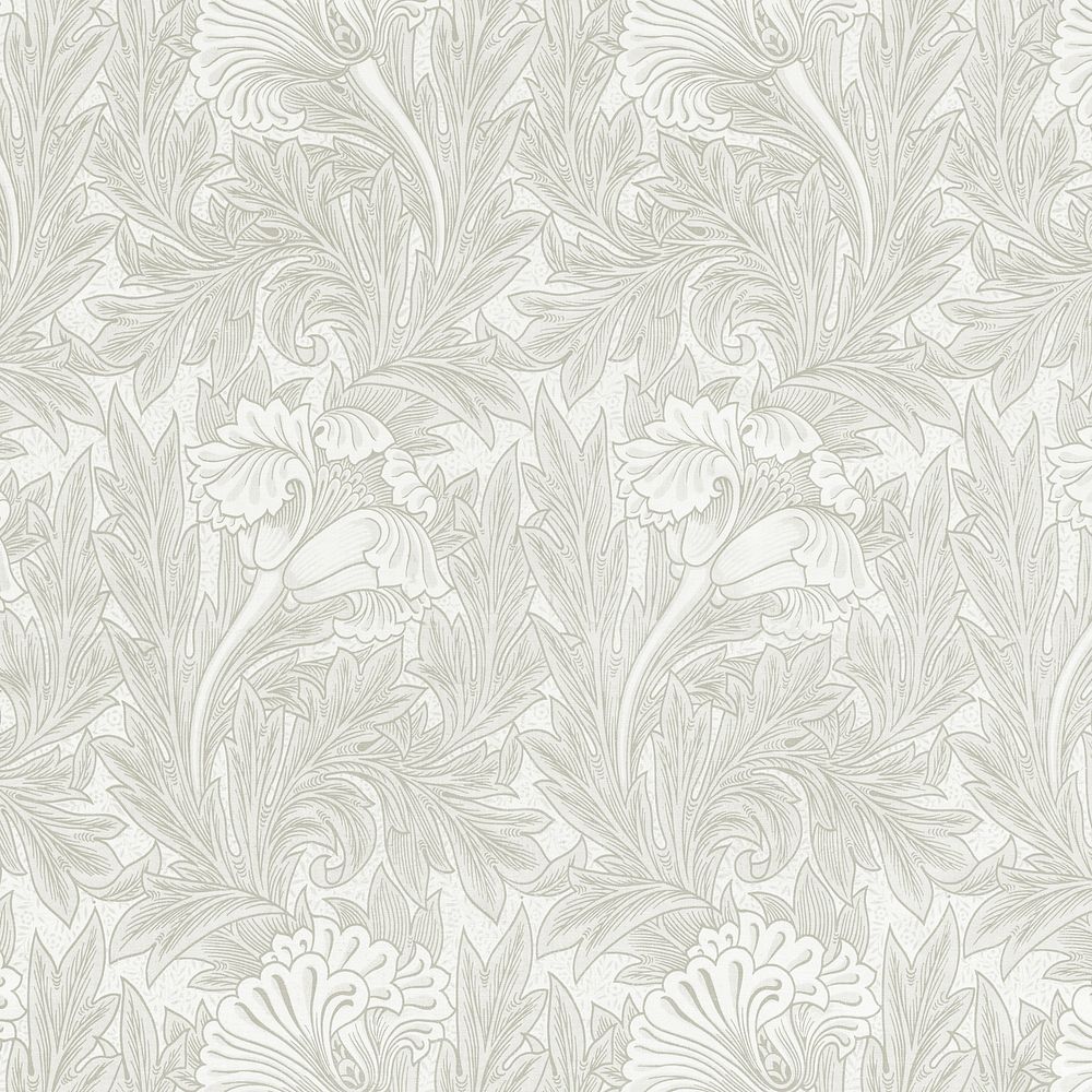 William Morris' Tulip background, flower pattern, remixed by rawpixel