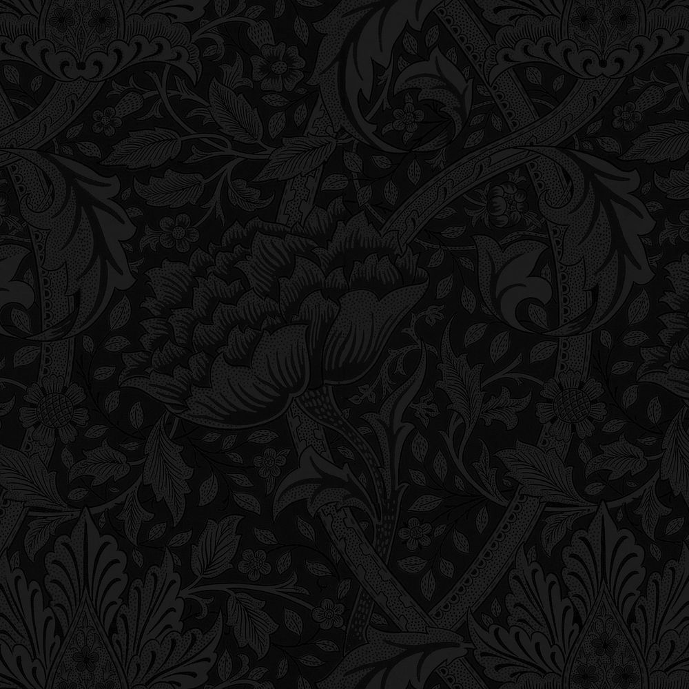 William Morris' Windrush background, vintage botanical pattern, remixed by rawpixel