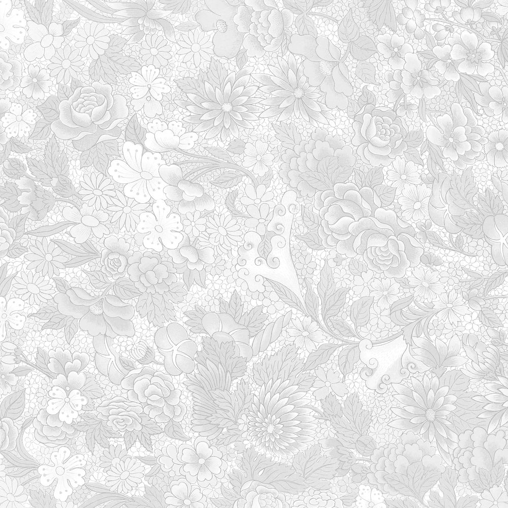 Gray flower pattern, Owen Jones's artwork, remixed by rawpixel
