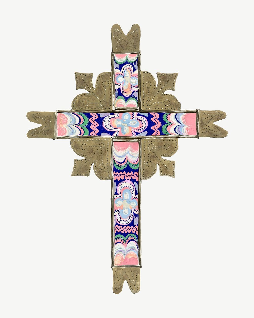 Cross object cutout psd, collage element
