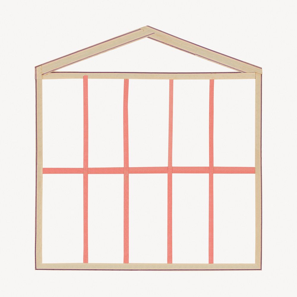Wooden window, home decor illustration. Remastered by rawpixel.