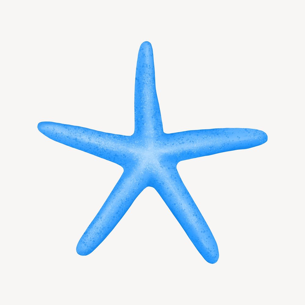 Blue starfish, animal illustration