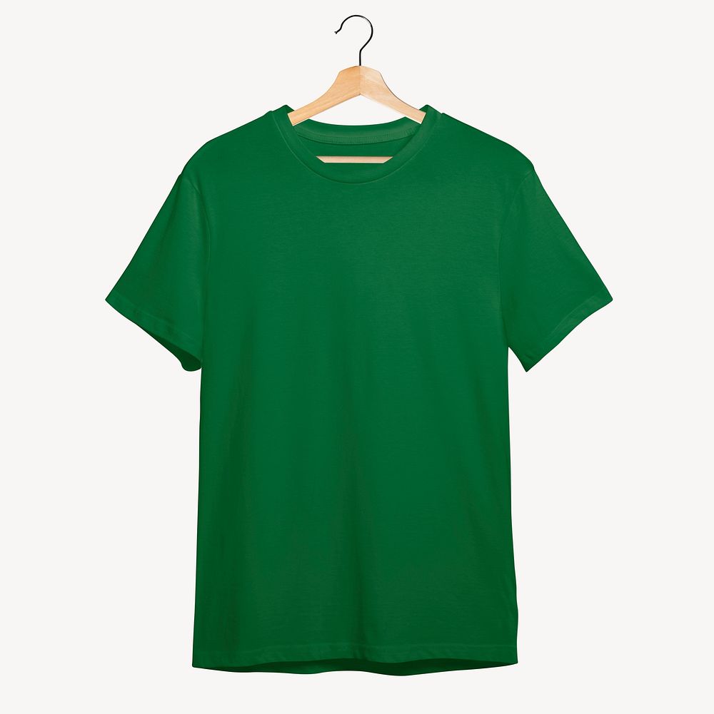 Green t-shirt  mockup, editable apparel & fashion psd