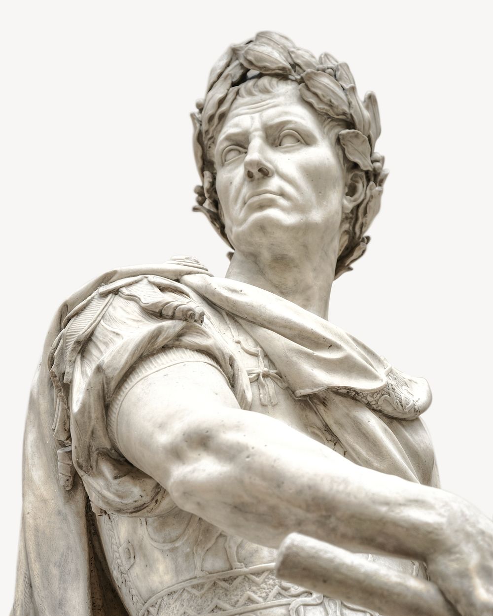Julius Caesar statue collage element, isolated image