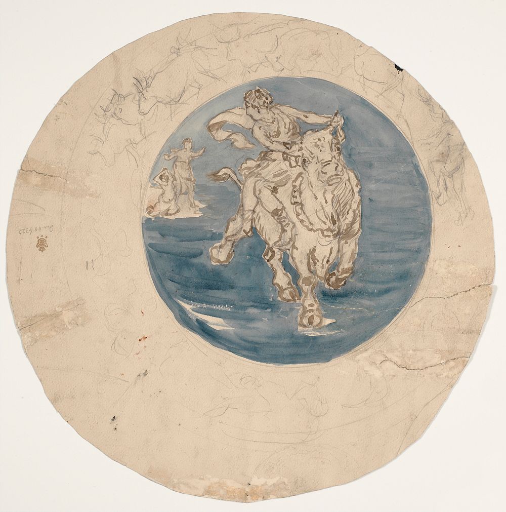 The Abduction of Europe (Draft Dish) by Theodor Philipsen