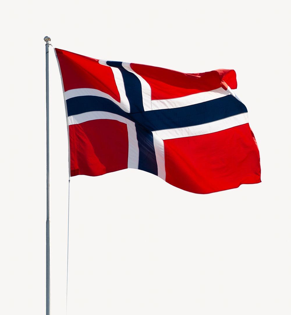Norwegian flag isolated image