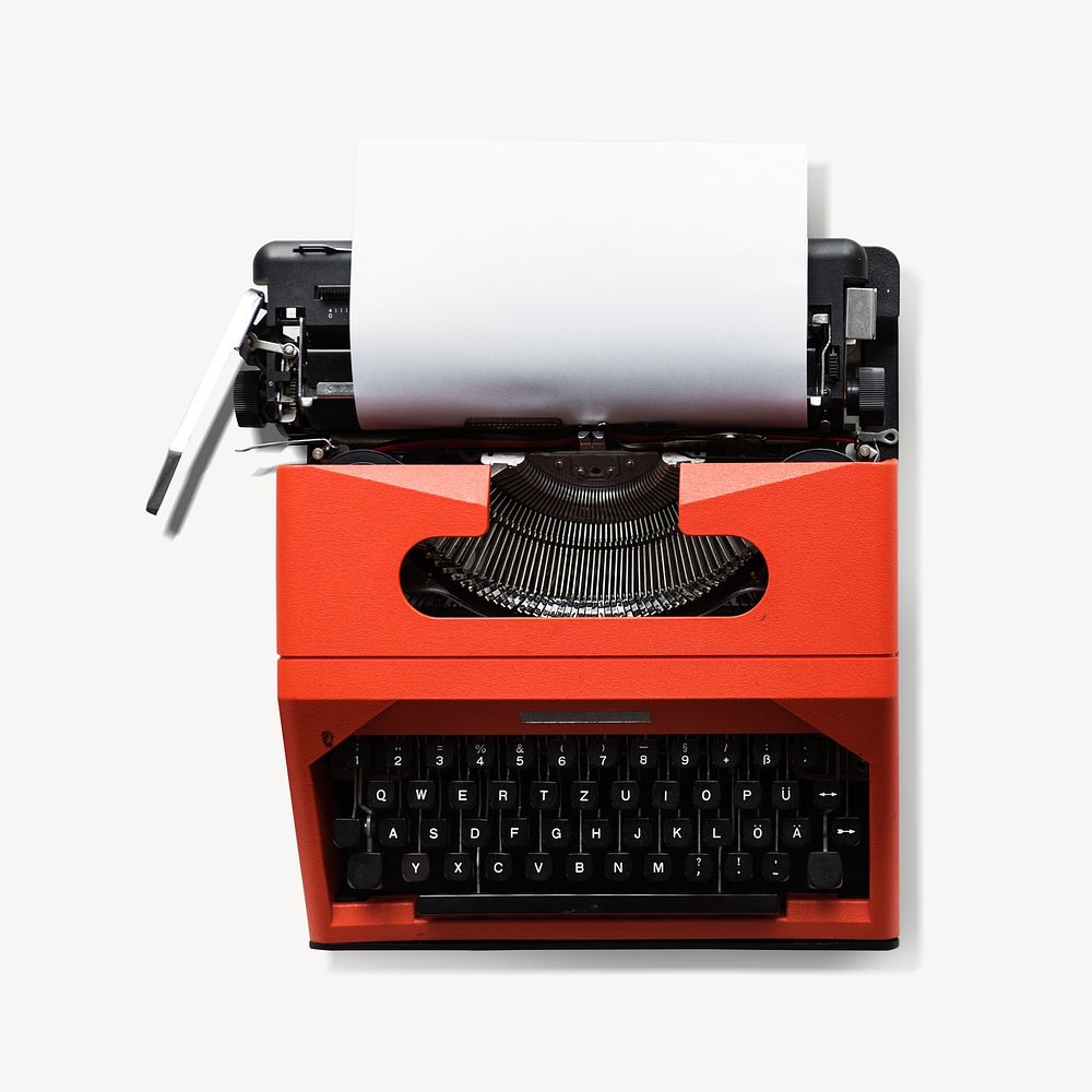 Retro typewriter isolated design