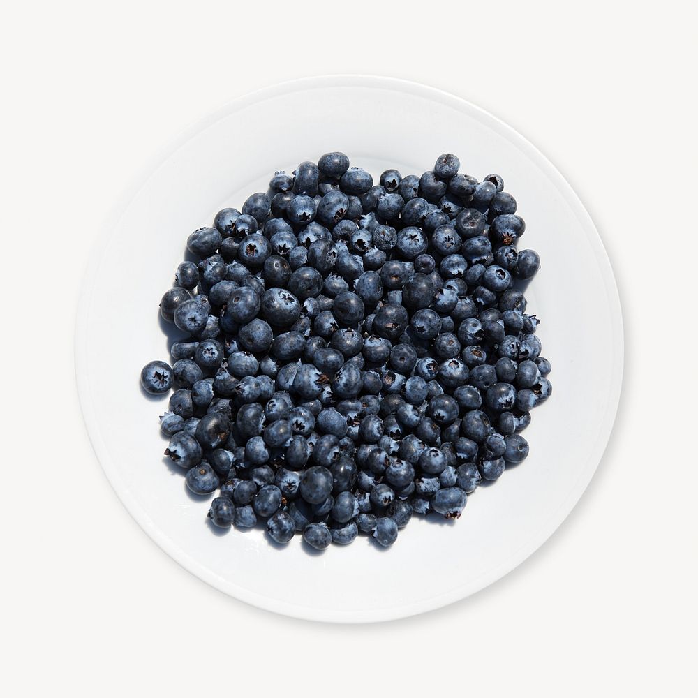 Blueberry image on white