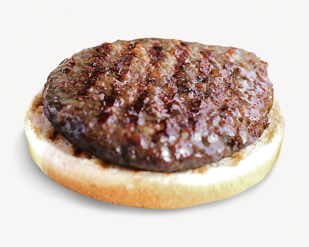 Burger image on white