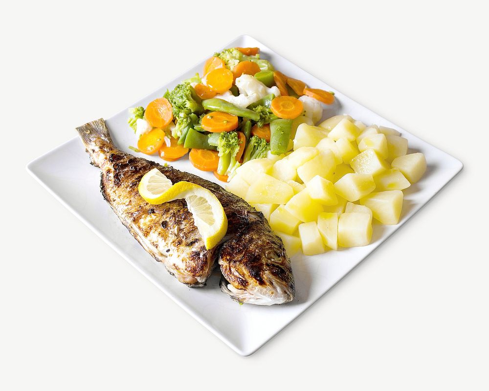 Grilled fish image graphic psd