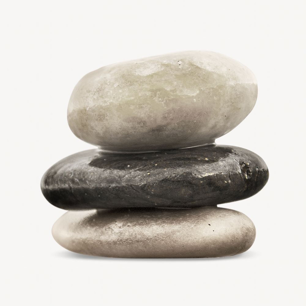Zen rocks isolated image on white