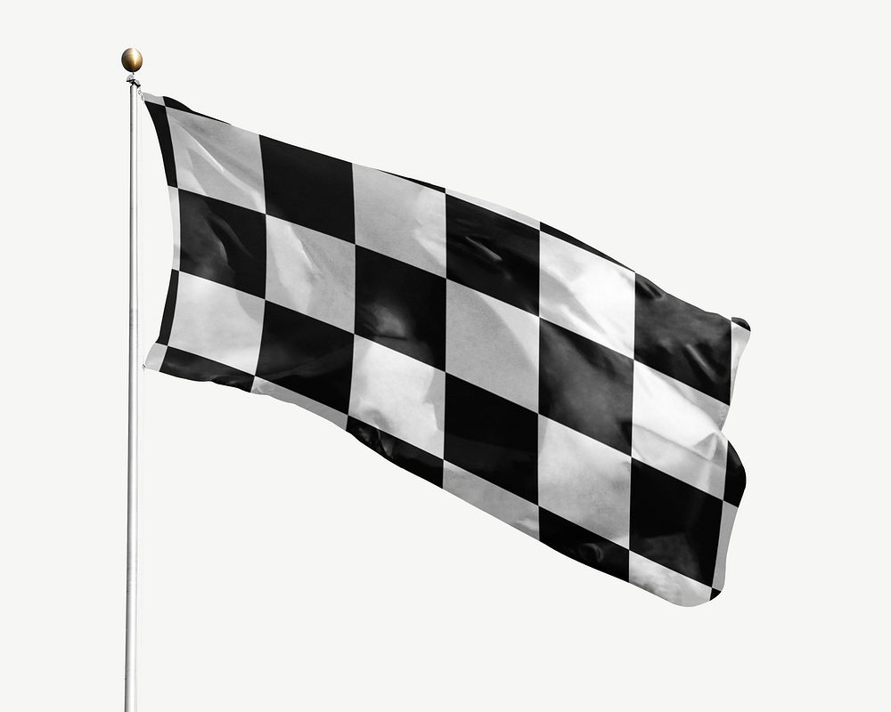 Flag mockup, editable psd