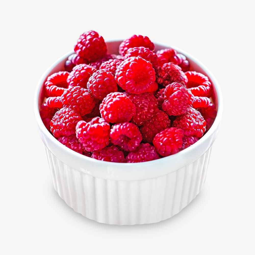 Raspberry image on white