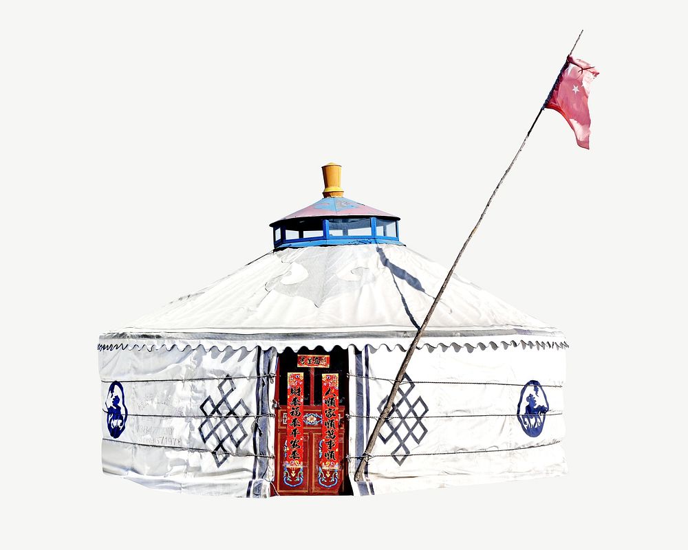 Tibetan tent isolated object psd