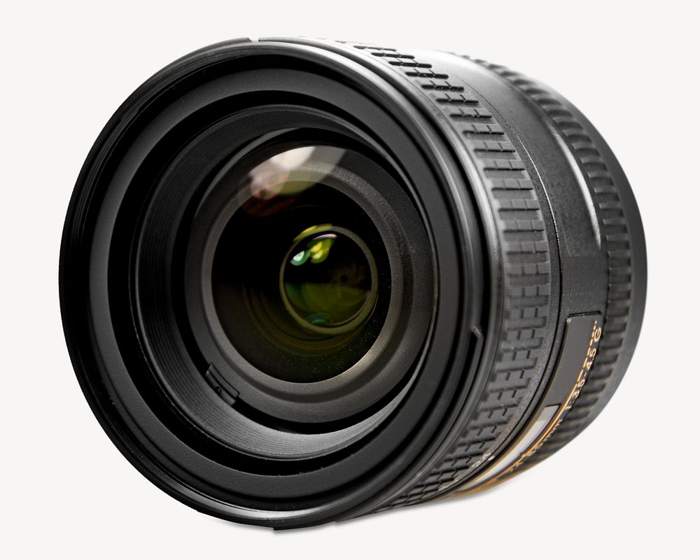 Camera lens, isolated object