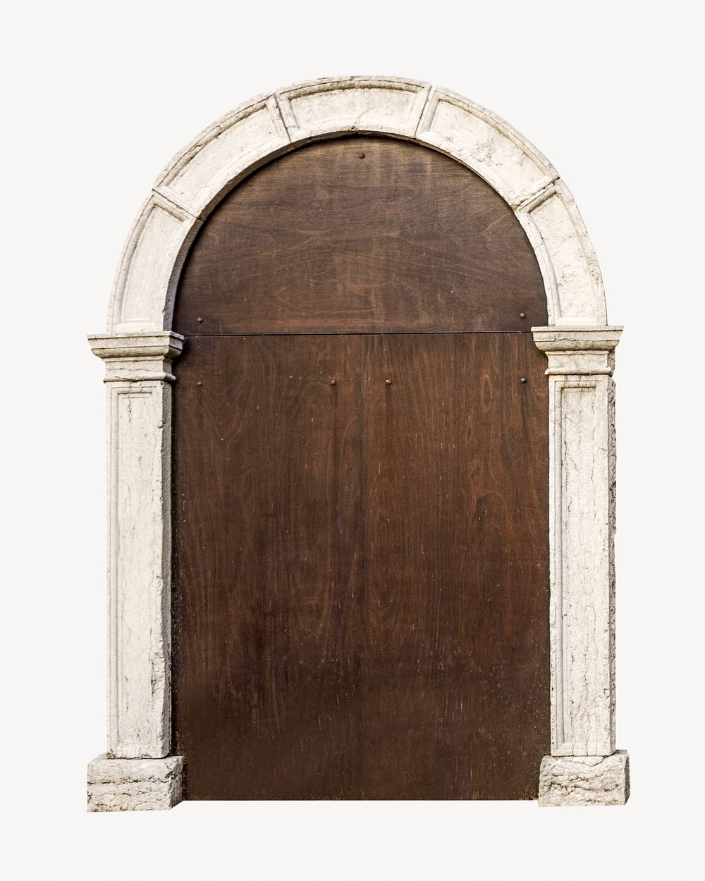 Historical arch door, isolated object