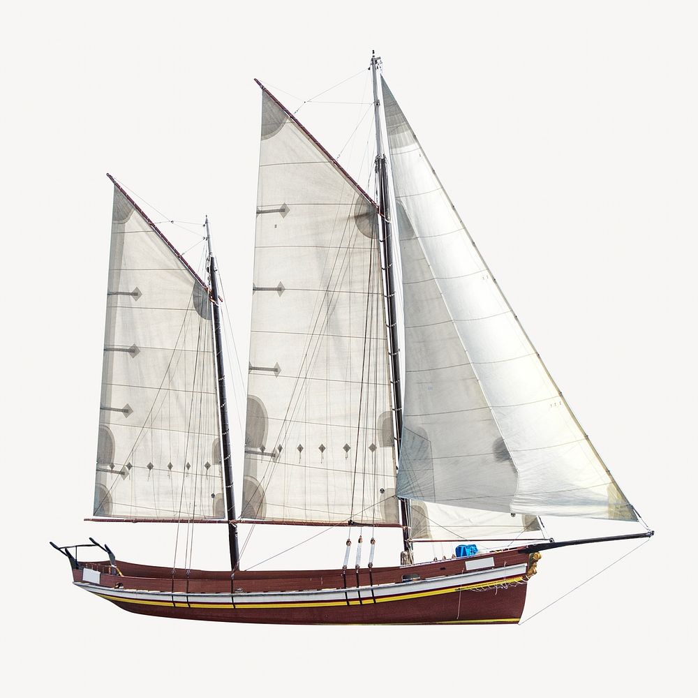 Sailboat, isolated object