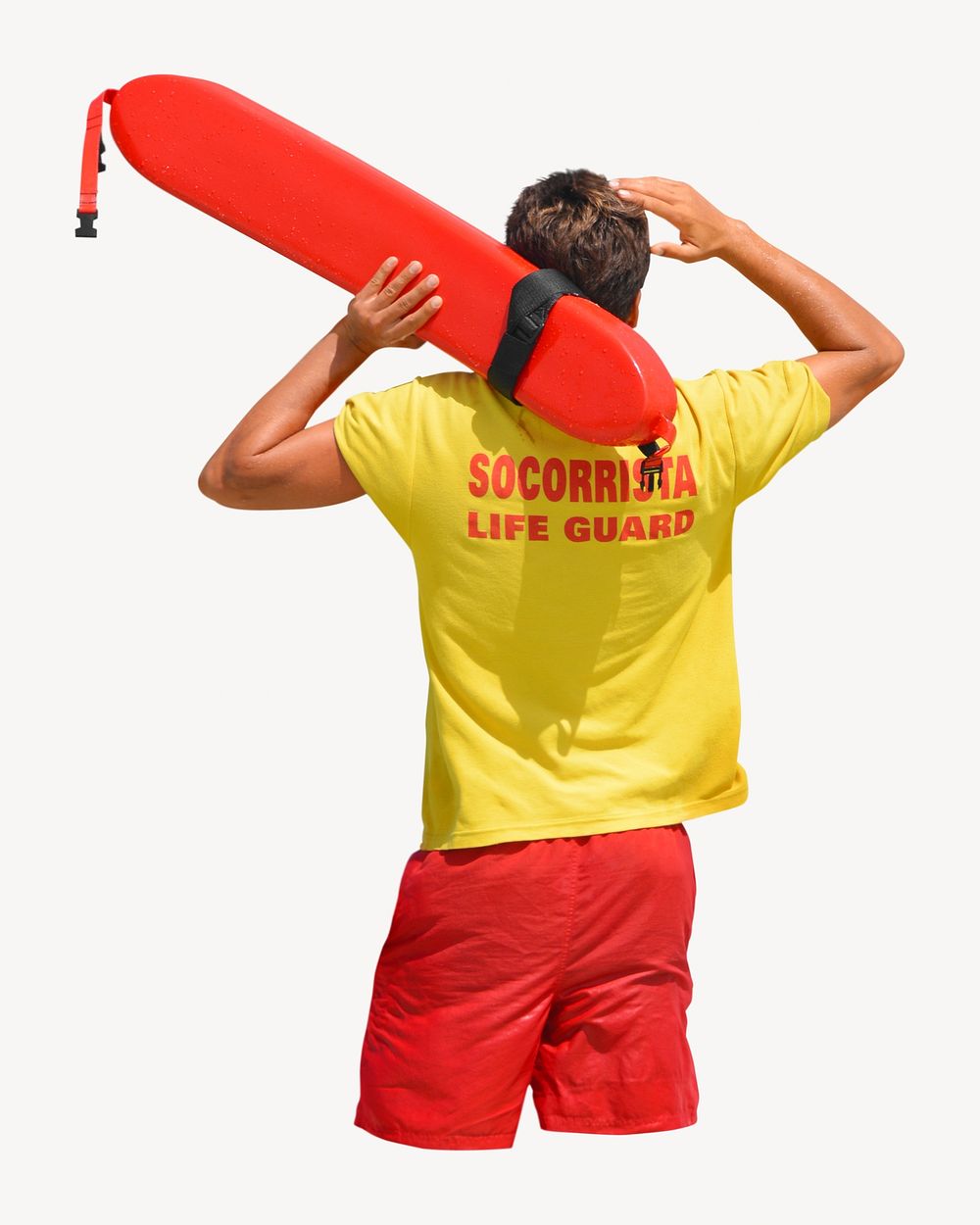 Beach security lifeguard isolated image